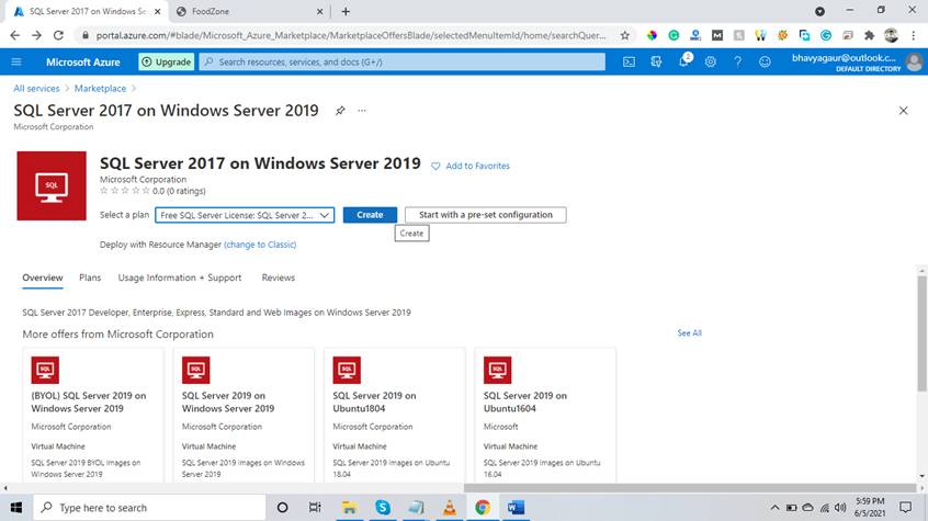 How To Create A SQL Server Instance In The Managed Virtual Machine